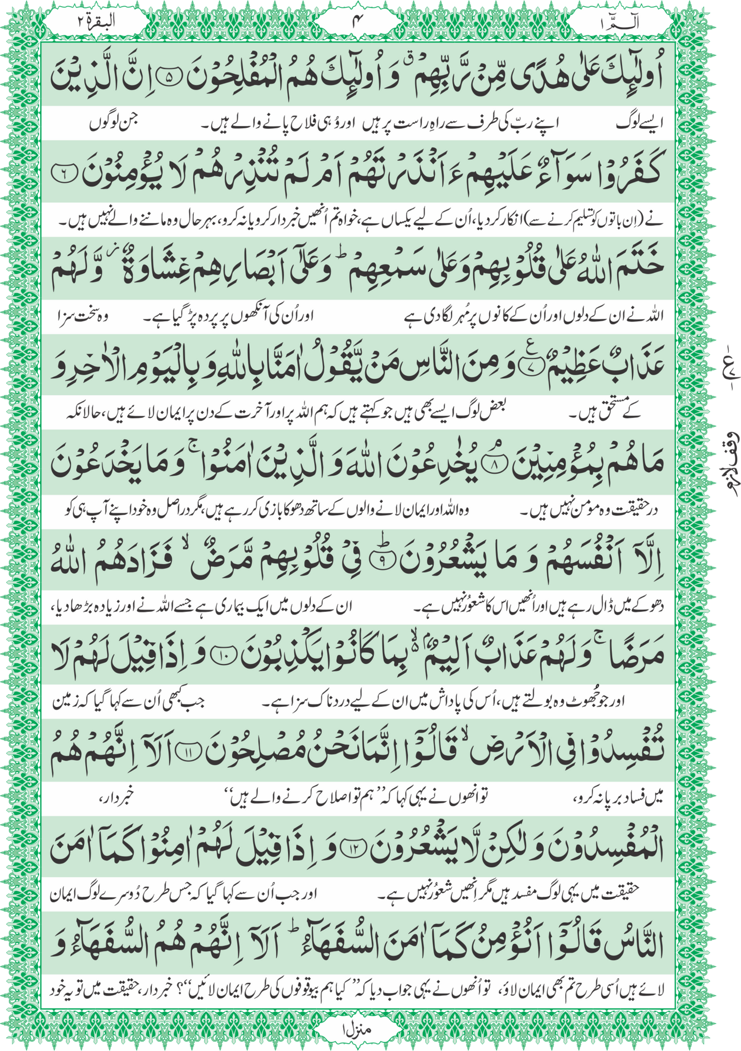 Sipara Set. Translation of the Holy Quran (between the lines)