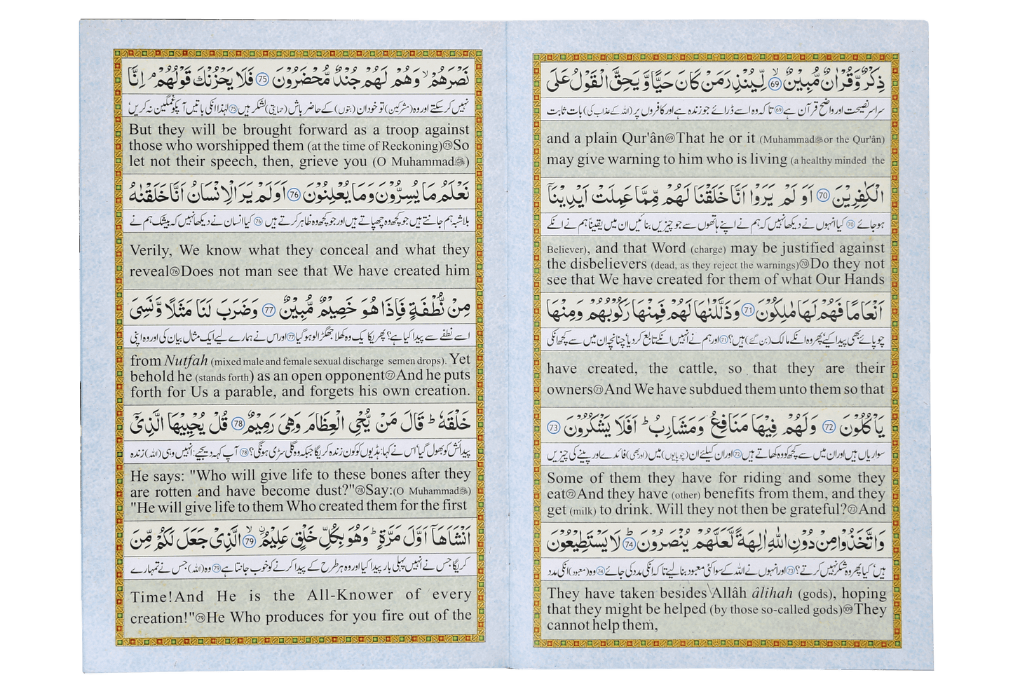 Surah Yaseen (Urdu and English)